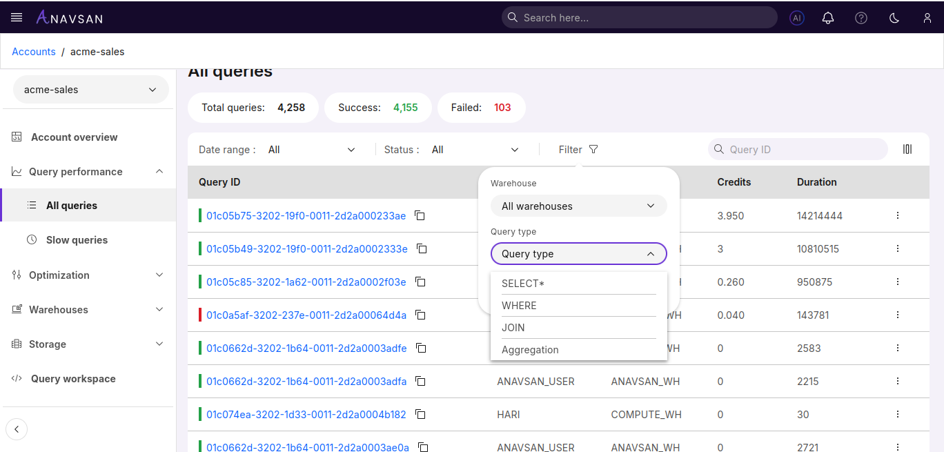 Advanced Filter Panel