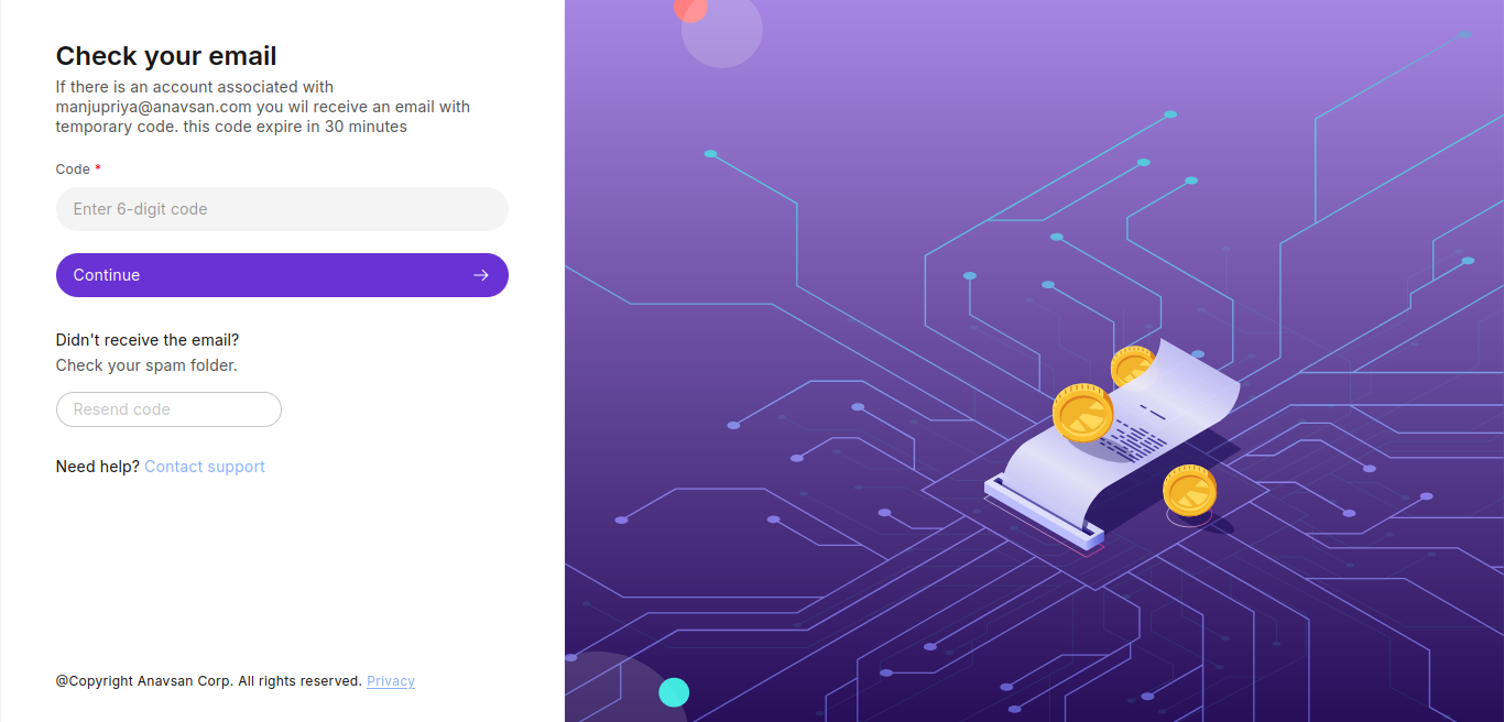 Email Verification Screen