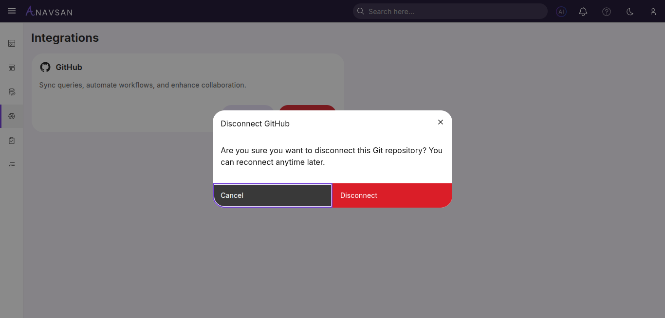 Disconnect Modal