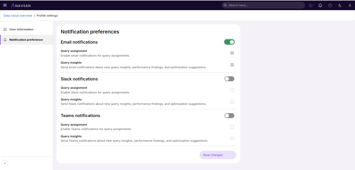 Notification Preferences