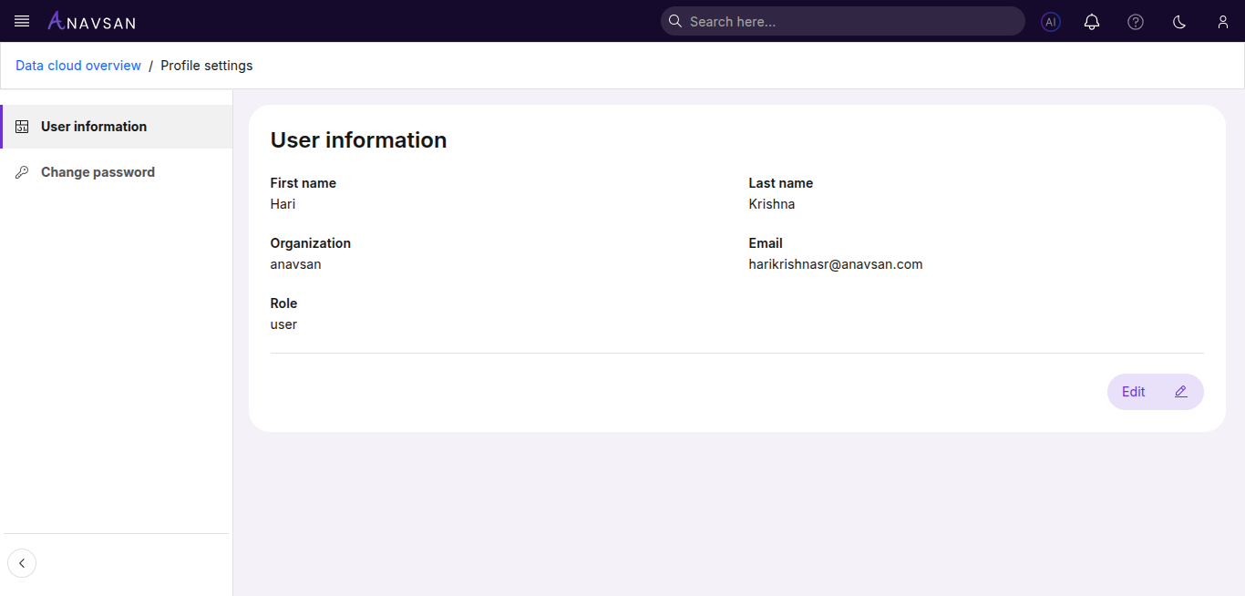 Profile User Information