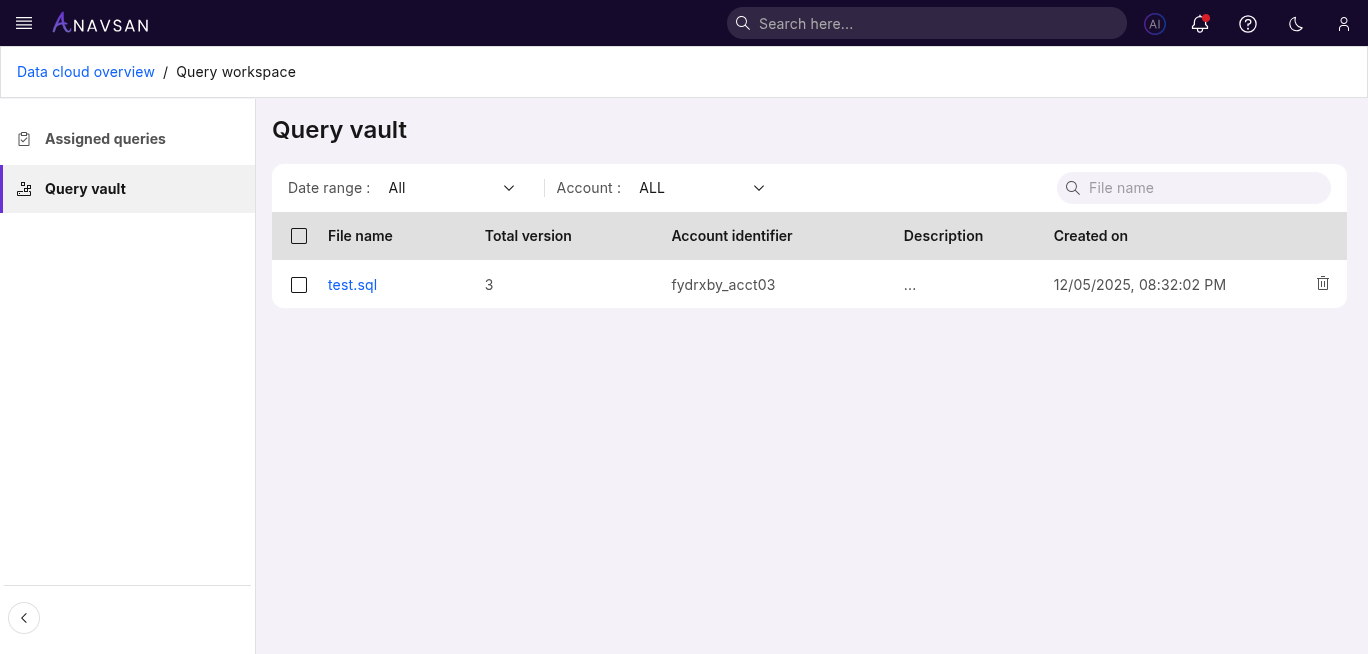 Query Vault with Files