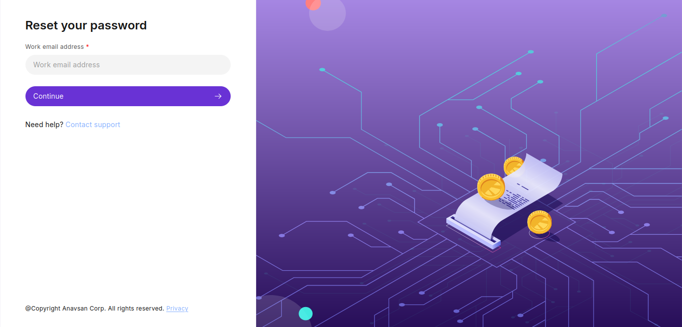 Reset Password Screen